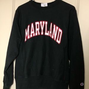 Black Champion Maryland crew neck
